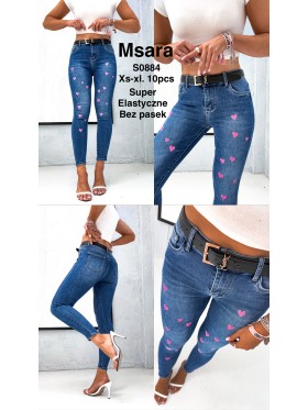 Jeansy damskie  M'sara,size xs-xl, paczka 10szt,