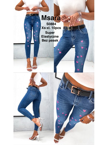 Jeansy damskie  M'sara,size xs-xl, paczka 10szt,