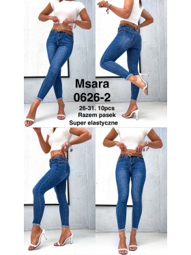 Jeansy damskie  M'sara,size 26-31, paczka 10szt,