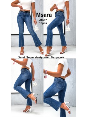 Jeansy damskie  M'sara,size xs-xl, paczka 10szt,