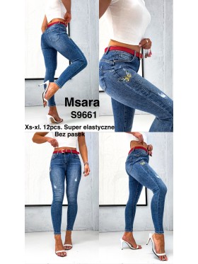 Jeansy damskie  M'sara,size xs-xl, paczka 12szt,