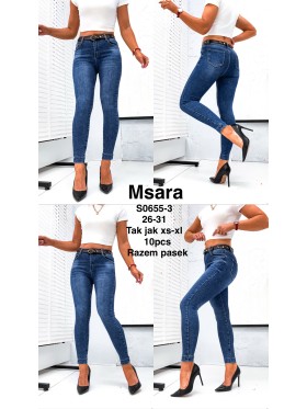 Jeansy damskie  M'sara,size xs-xl, paczka 10szt,