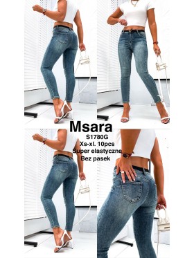 Jeansy damskie  M'sara,size xs-xl, paczka 10szt,