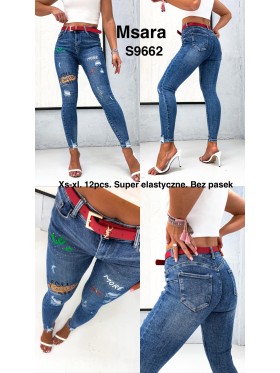 Jeansy damskie  M'sara,size xs-xl, paczka 12szt,