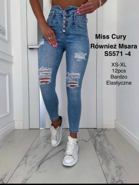 Jeansy damskie  M'sara,size xs-xl, paczka 12szt,