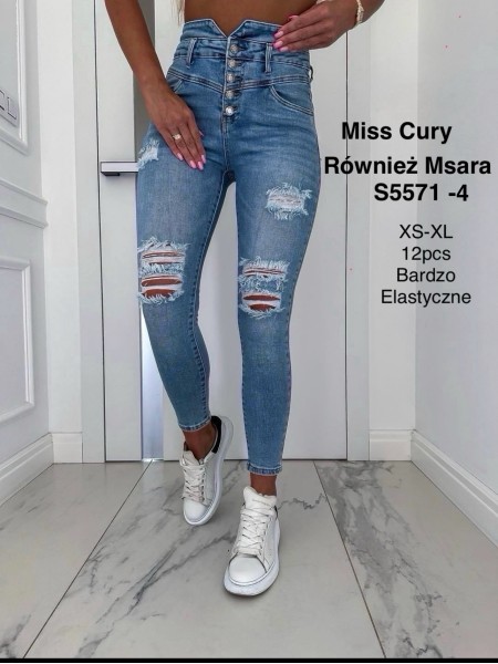 Jeansy damskie  M'sara,size xs-xl, paczka 12szt,