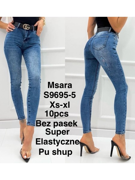 Jeansy damskie  M'sara,size xs-xl, paczka 10szt,