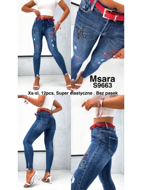 Jeansy damskie  M'sara,size xs-xl, paczka 12szt,