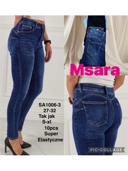 Jeansy damskie  M'sara,size s-xl, paczka 10szt,