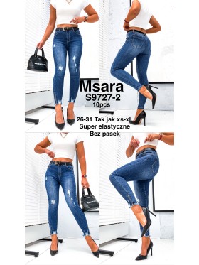 Jeansy damskie  M'sara,size xs-xl, paczka 10szt,