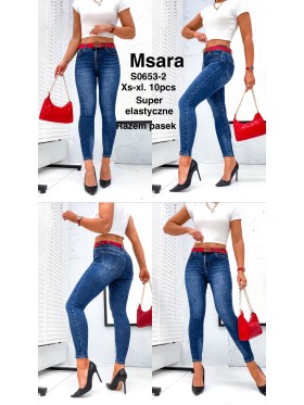 Jeansy damskie  M'sara,size xs-xl, paczka 10szt,