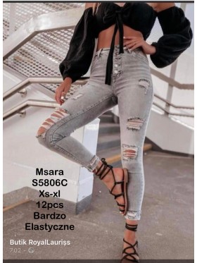 Jeansy damskie  M'sara,size xs-xl, paczka 12szt,