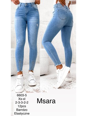 Jeansy damskie  M'sara,size xs-xl, paczka 12szt,