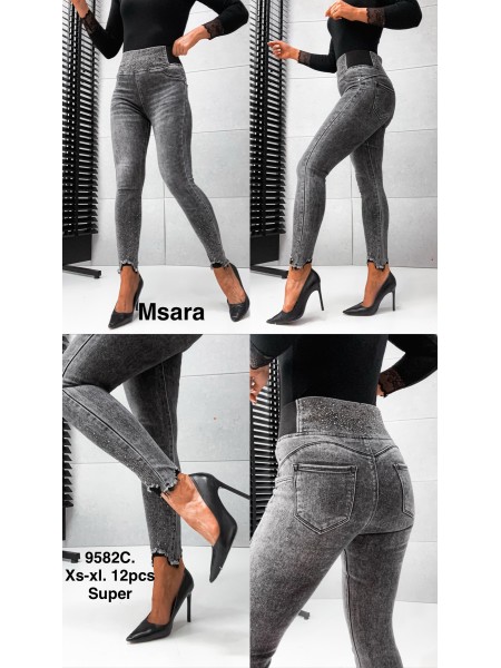 Jeansy damskie  M'sara,size xs-xl, paczka 12szt,