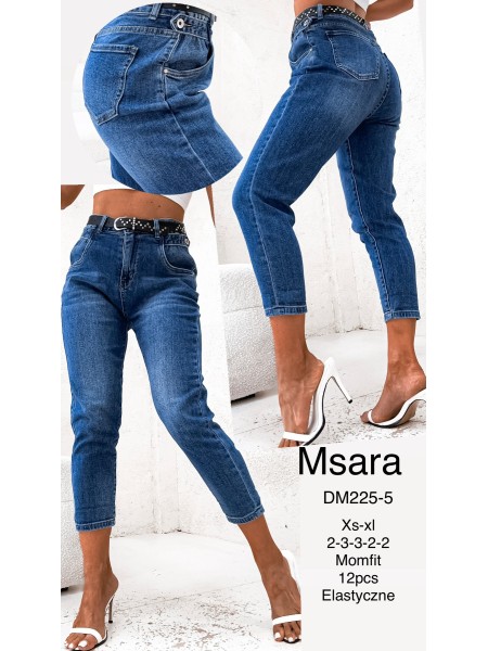 Jeansy damskie  M'sara,size xs-xl, paczka 12szt,