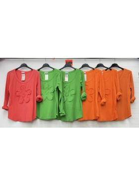 Bluzki damskie Włoski, size uni, paczka 3szt,Mix kolor
