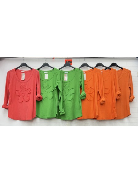 Bluzki damskie Włoski, size uni, paczka 3szt,Mix kolor
