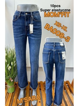 Jeansy damskie  M'sara,size xs-xl, paczka 10szt,