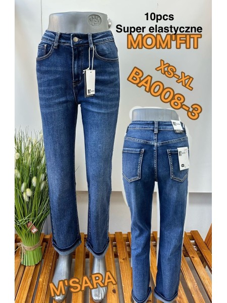 Jeansy damskie  M'sara,size xs-xl, paczka 10szt,
