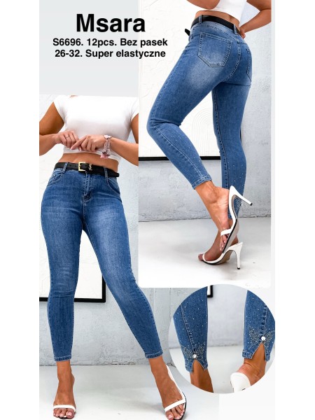 Jeansy damskie  M'sara,size 26-32, paczka 12szt,