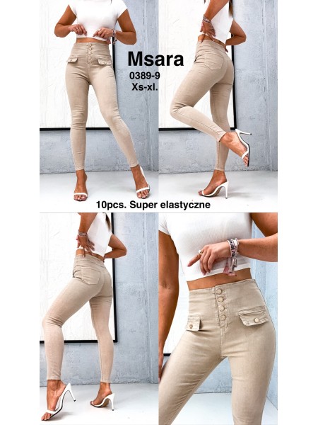 Jeansy damskie  M'sara,size xs-xl, paczka 10szt,