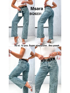 Jeansy damskie  M'sara,size xs-xl, paczka 12szt,