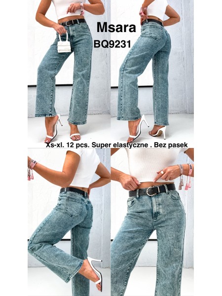 Jeansy damskie  M'sara,size xs-xl, paczka 12szt,