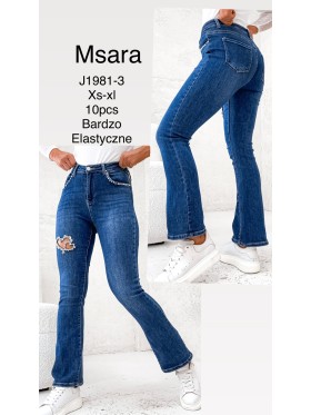 Jeansy damskie  M'sara,size xs-xl, paczka 10szt,