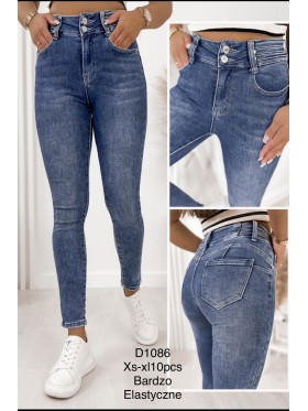 Jeansy damskie  ,size xs-xl, paczka 10szt,