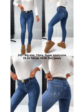 Jeansy damskie  ,size 29-34, paczka 12szt,