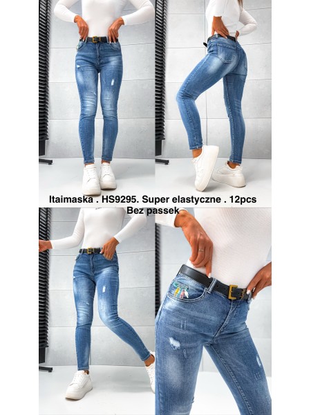 Jeansy damskie  ,size xs-xl, paczka 12szt,
