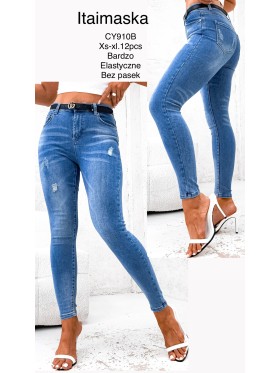Jeansy damskie  ,size xs-xl, paczka 12szt,