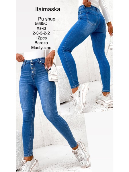 Jeansy damskie  ,size xs-xl, paczka 12szt,