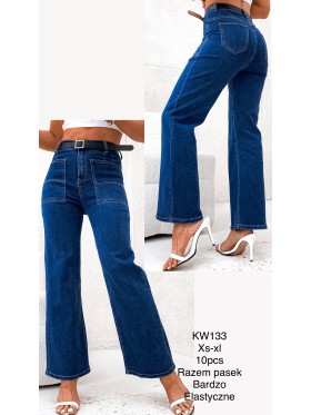 Jeansy damskie  ,size xs-xl, paczka 10szt,