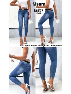 Jeansy damskie  M'sara ,bigsize 26-32, paczka 12szt,