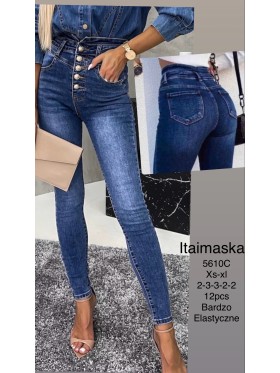 Jeansy damskie  ,size xs-xl, paczka 12szt,