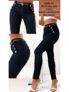 Jeansy damskie  ,size 29-36, paczka 12szt,