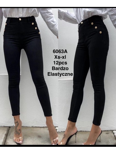 Jeansy damskie  ,size xs-xl, paczka 12szt,