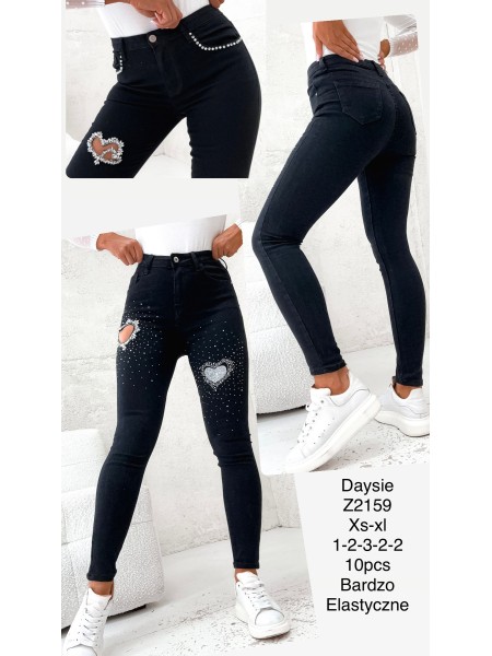 Jeansy damskie  ,size xs-xl, paczka 10szt,