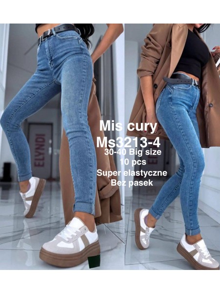 Jeansy damskie  ,bigsize 30-40, paczka 10szt,