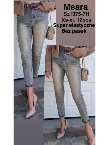 Jeansy damskie  M'sara ,bigsize xs-xl, paczka 12szt,