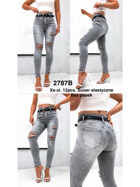 Jeansy damskie  ,size xs-xl, paczka 12szt,