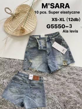 Spodenki jeansowe damskie M'sara, size xs-xl, paczka 12szt,