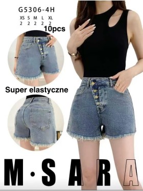 Spodenki jeansowe damskie M'sara, size xs-xl, paczka 10szt,
