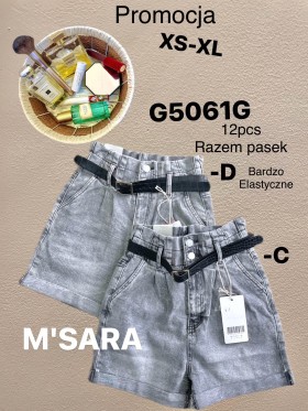 Spodenki jeansowe damskie M'sara, size xs-xl, paczka 12szt,