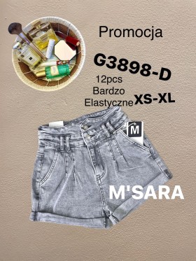 Spodenki jeansowe damskie M'sara, size xs-xl, paczka 12szt,