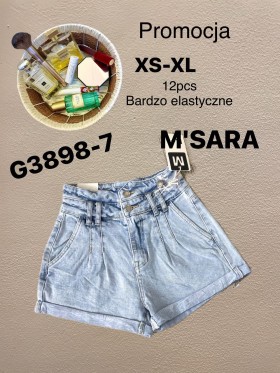 Spodenki jeansowe damskie M'sara, size xs-xl, paczka 12szt,