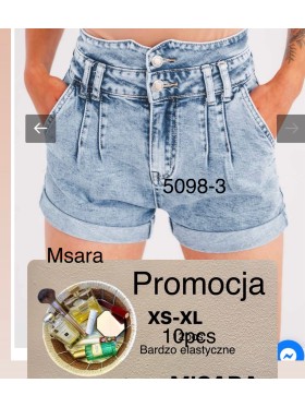 Spodenki jeansowe damskie M'sara, size xs-xl, paczka 10szt,