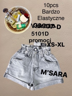 Spodenki jeansowe damskie M'sara, size xs-xl, paczka 10szt,