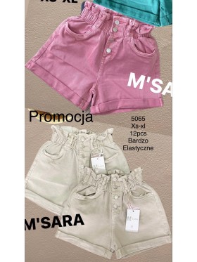 Spodenki jeansowe damskie M'sara, size xs-xl, paczka 12szt,